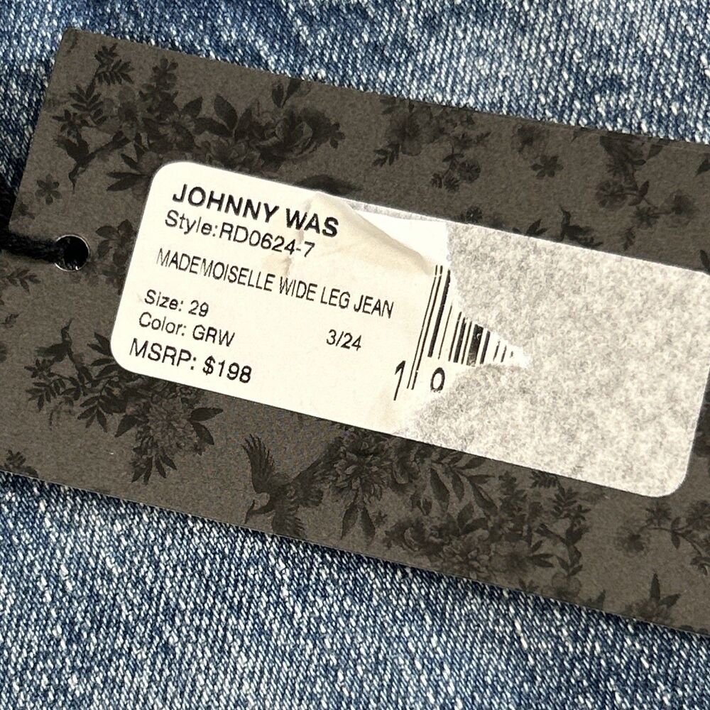 Johnny Was Sasson Jeans Womens 29 Mademoiselle Wide Leg Ankle Crop RD0624-7 New - Picture 4 of 10